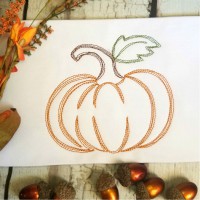 Scribble Pumpkin Embroidery Design Design